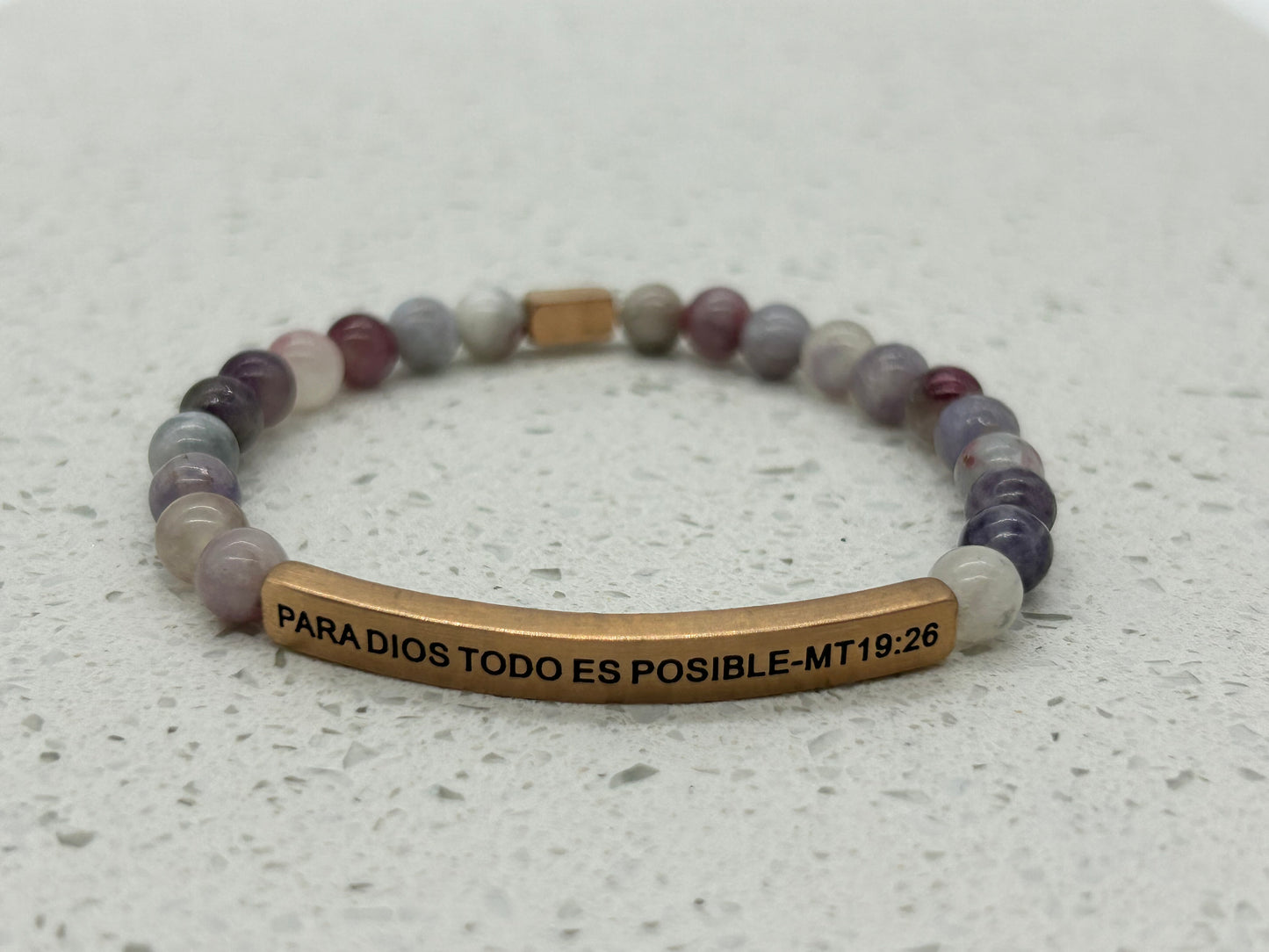 PARA DIOS TODO ES POSIBLE (1 pulsera con placa)