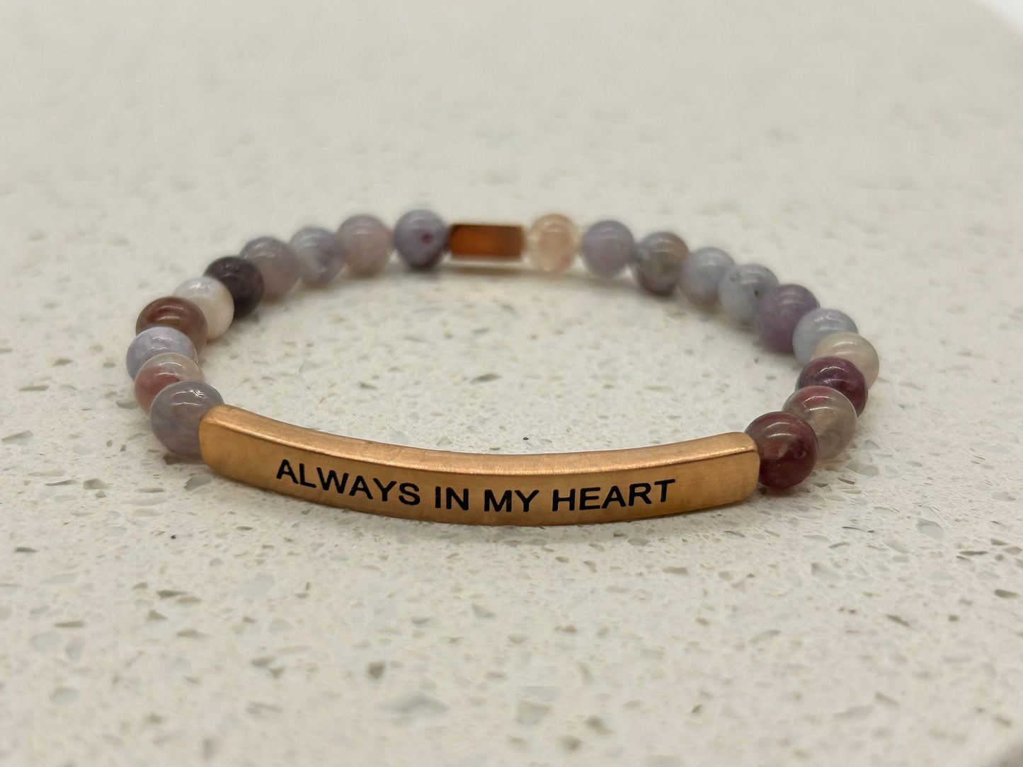 ALWAYS IN MY HEART (1 pulsera con placa)