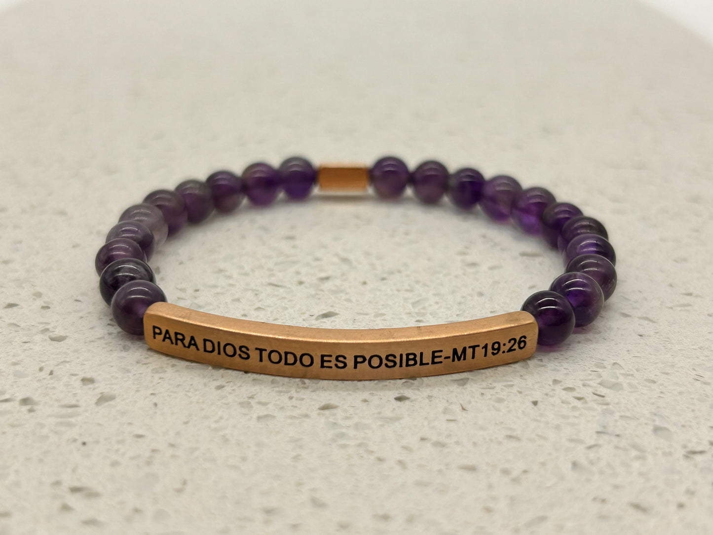 PARA DIOS TODO ES POSIBLE (1 pulsera con placa)