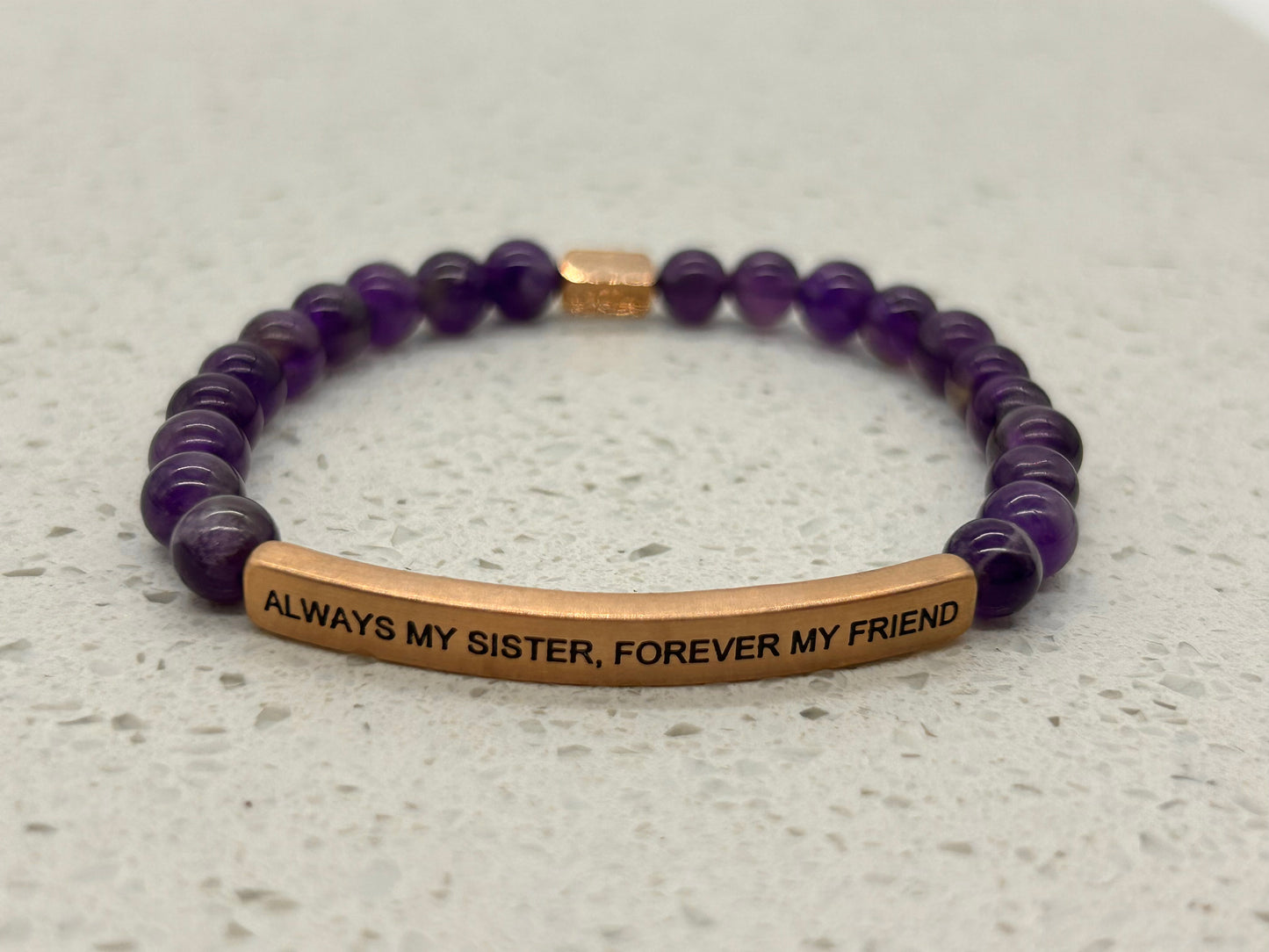 ALWAYS MY SISTER, FOREVER MY FRIEND (1 pulsera con placa)