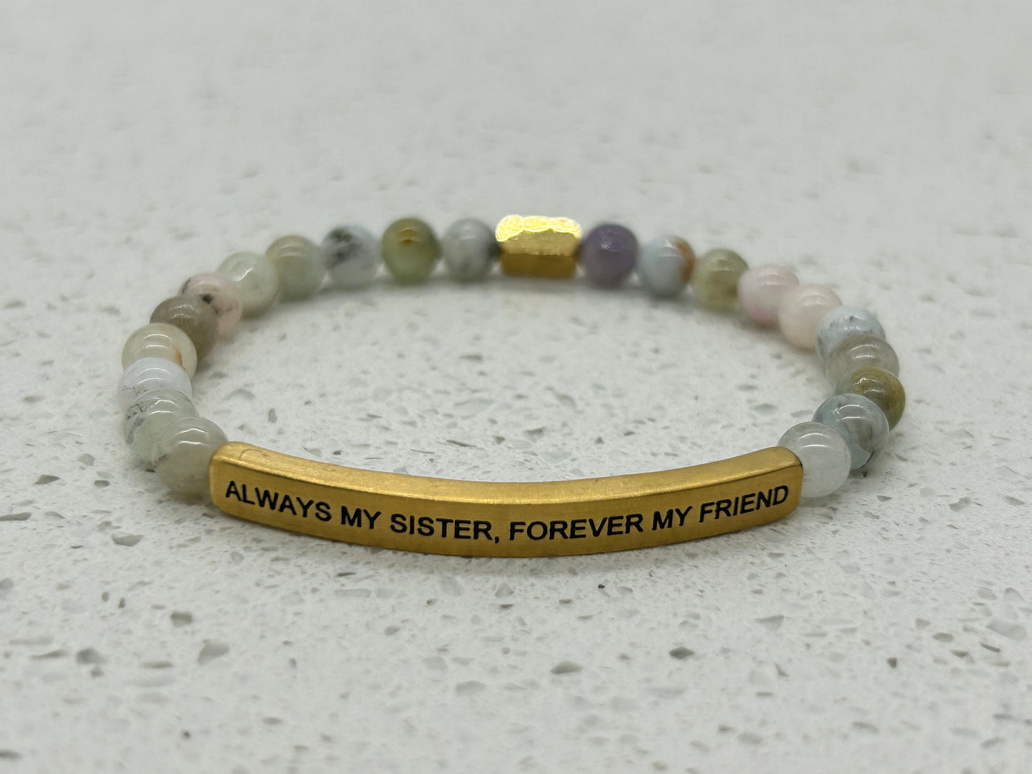 ALWAYS MY SISTER, FOREVER MY FRIEND (1 pulsera con placa)