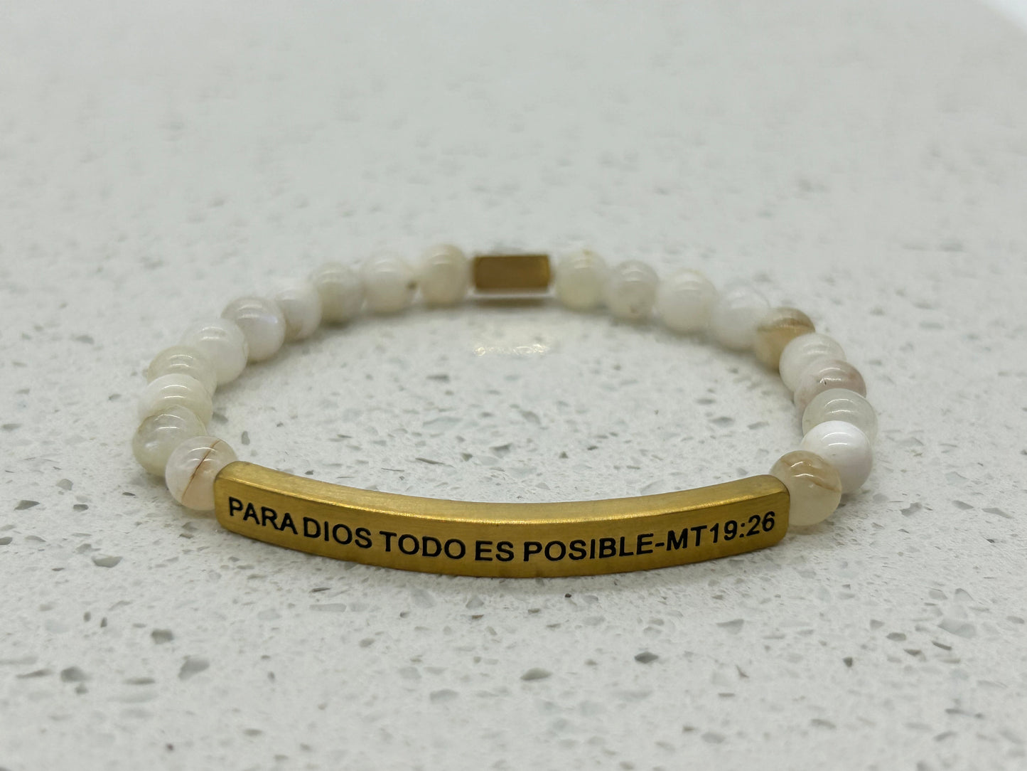 PARA DIOS TODO ES POSIBLE (1 pulsera con placa)